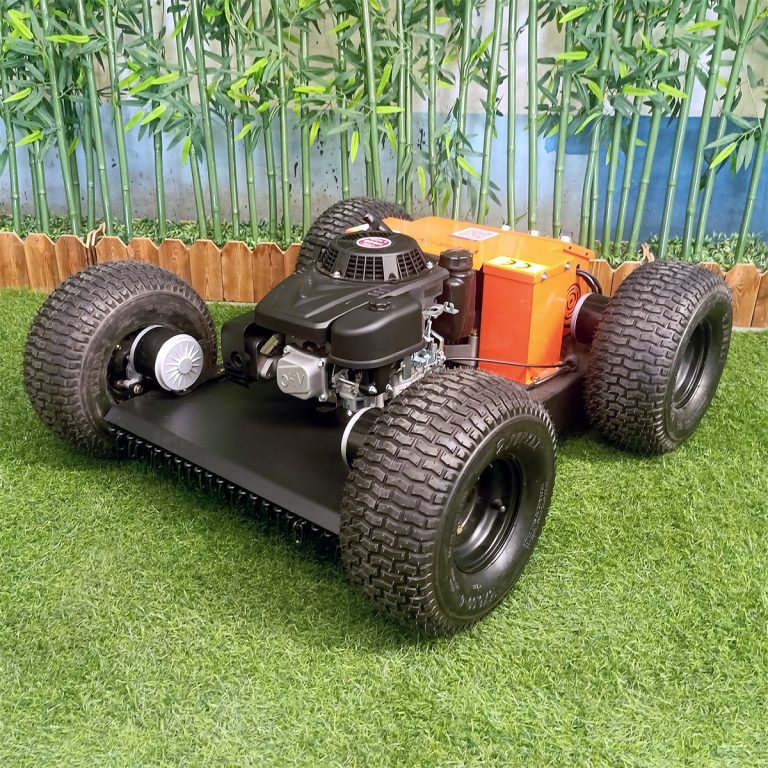 Best price remote controlled crawler hillside lawn cutter machine